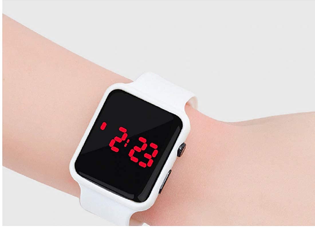 Comfort-Fit Men's Digital Watch with Silicone Strap