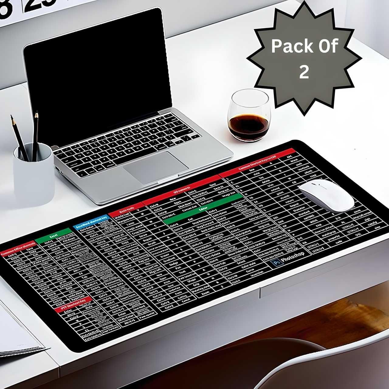 Extended Gaming Laptop Mouse Pad: Boost Your Setup (Pack of 2)