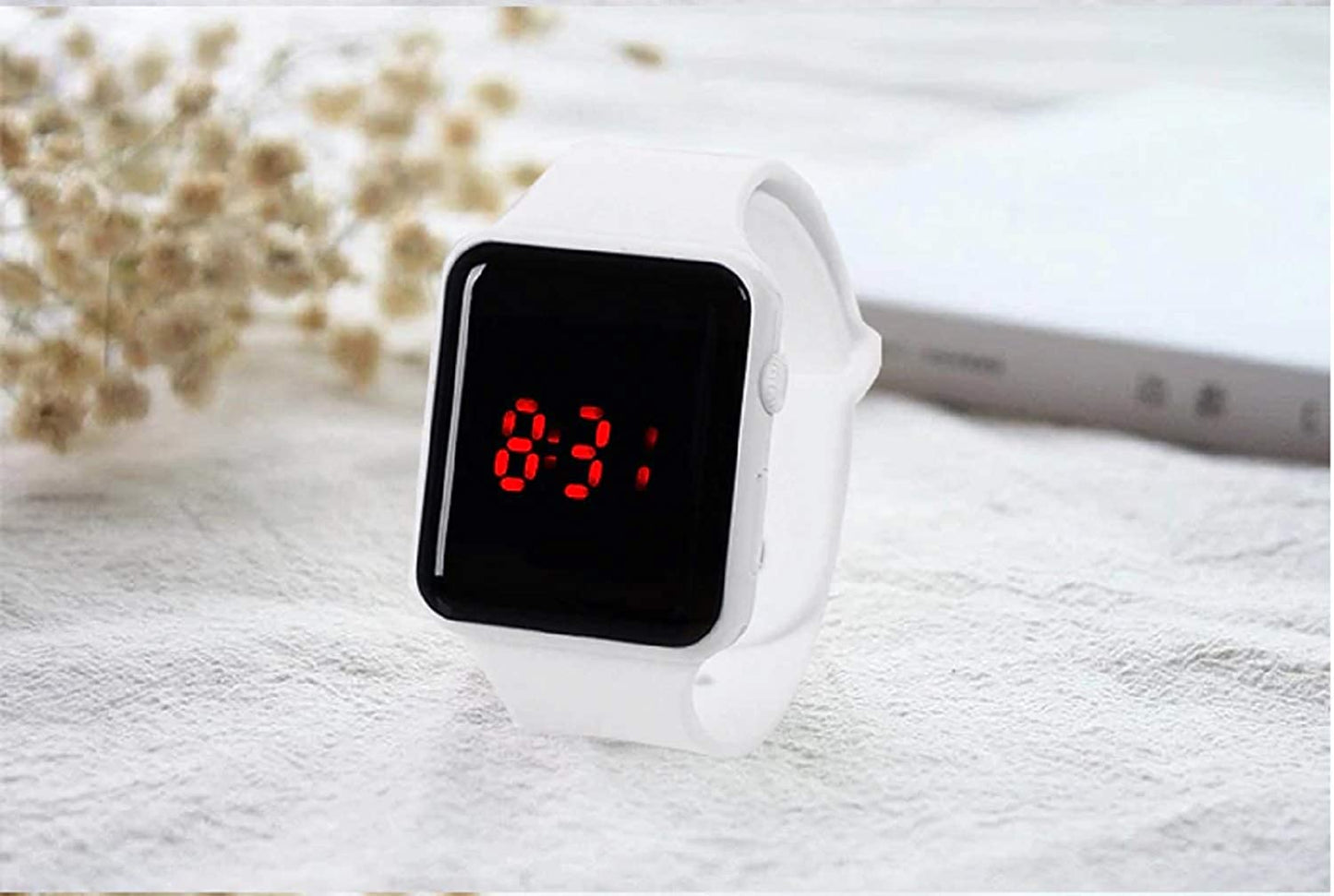 Comfort-Fit Men's Digital Watch with Silicone Strap