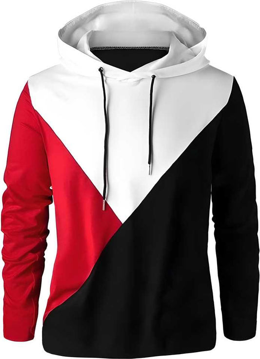 Men's Color Block Hooded T-Shirt: Style & Comfort Combined