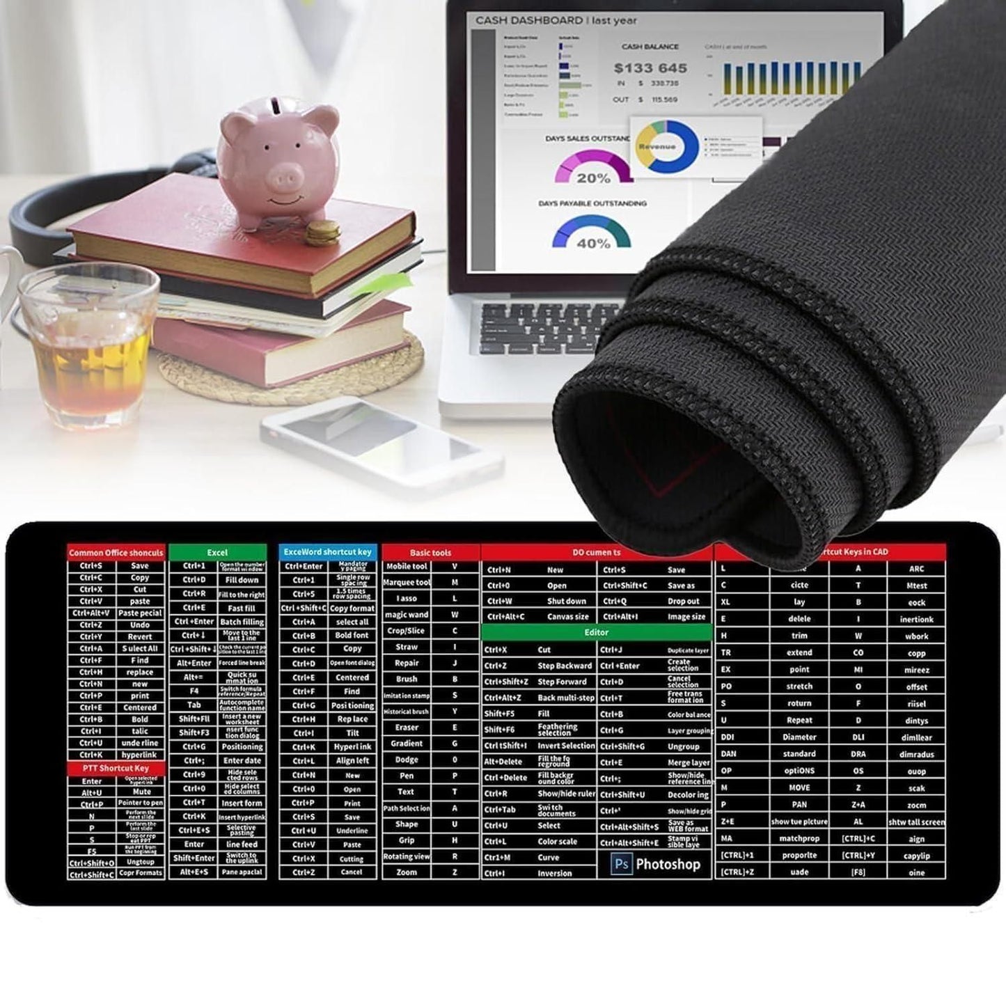 Extended Gaming Laptop Mouse Pad: Boost Your Setup (Pack of 2)