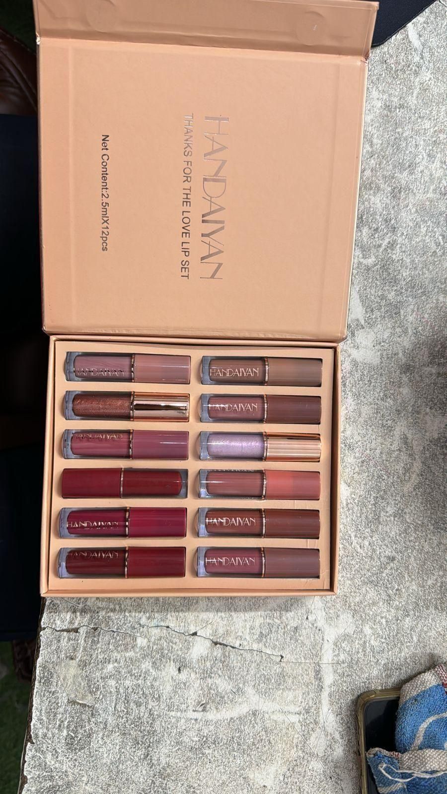 Velvet Matte Liquid Lipstick Set - 12 Pcs