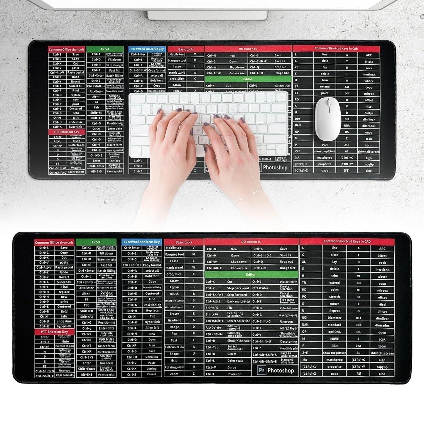 Extended Gaming Laptop Mouse Pad: Boost Your Setup (Pack of 2)