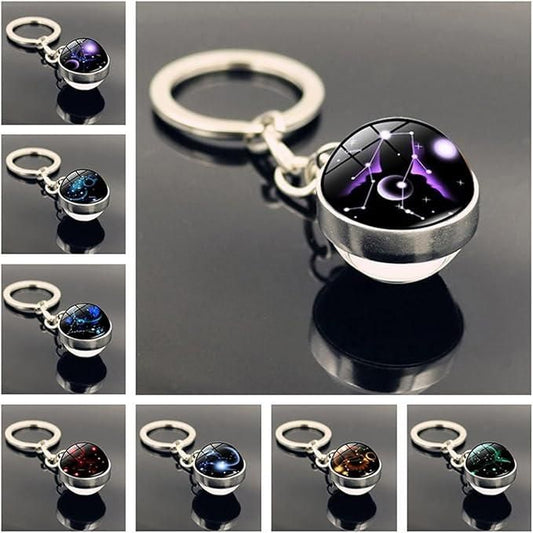 Zodiac Gemstone Keychain – The Perfect Gift for Astrology Lovers