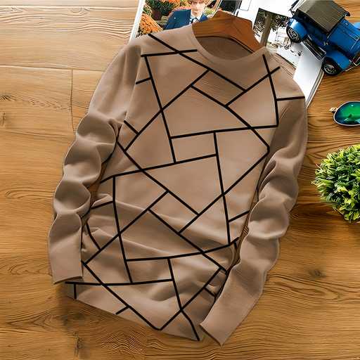 Men's Cotton Blend Printed Full Sleeves Regular Fit Sweatshirt