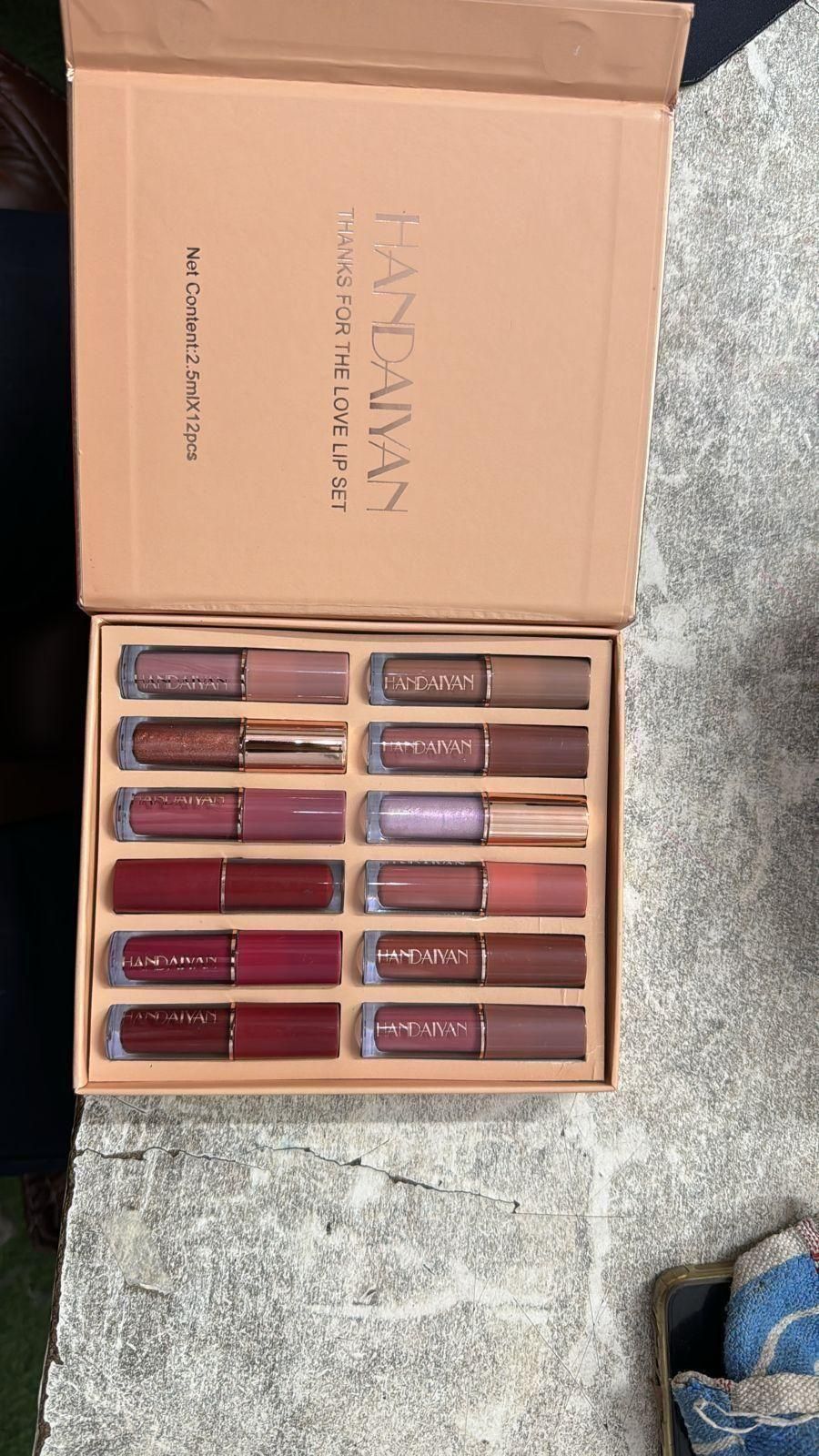 Velvet Matte Liquid Lipstick Set - 12 Pcs