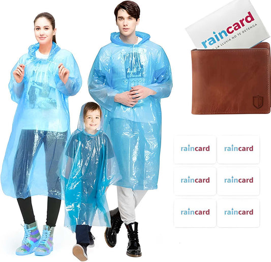 Fully Reusable Wallet Rain Card Rain Coat for Adults (Set of 5) - Your Pocket-Sized Rain Protection!