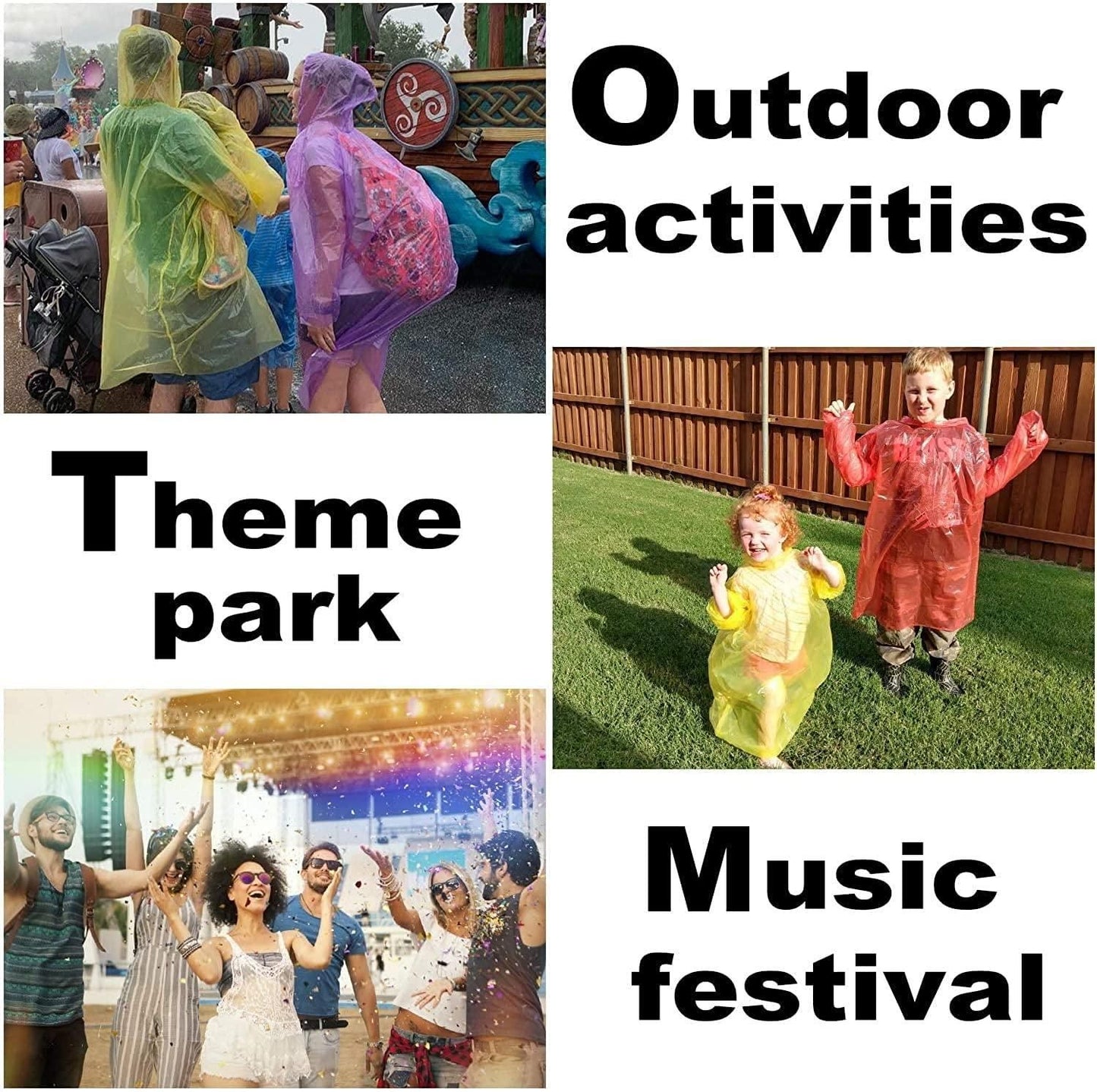 Fully Reusable Wallet Rain Card Rain Coat for Adults (Set of 5) - Your Pocket-Sized Rain Protection!