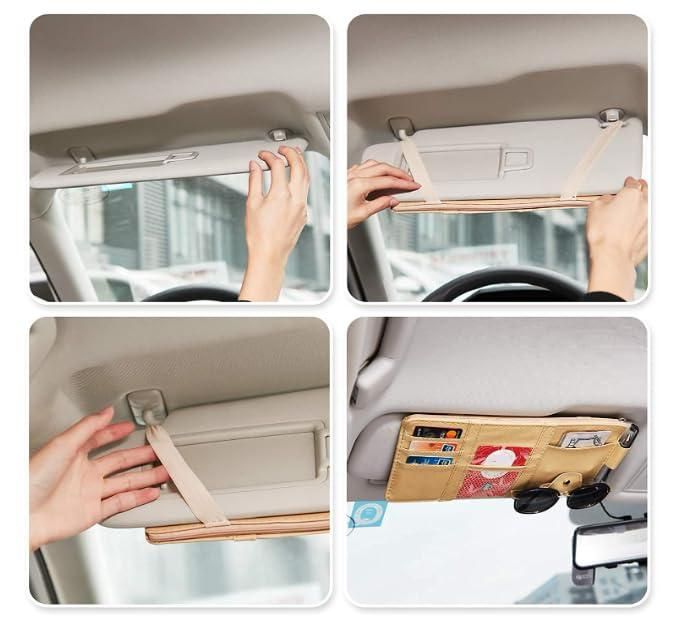 Premium Auto Sun Visor Organizer for Car Essentials