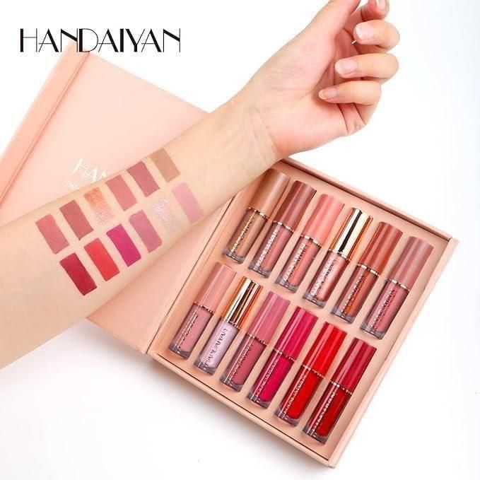 Velvet Matte Liquid Lipstick Set - 12 Pcs