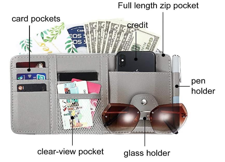Premium Auto Sun Visor Organizer for Car Essentials
